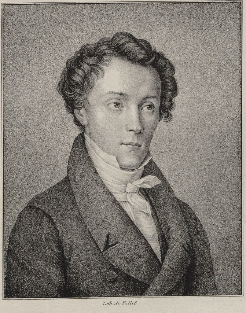 Detail of Portrait of the composer Friedrich Ernst Fesca, 1830 by Anonymous