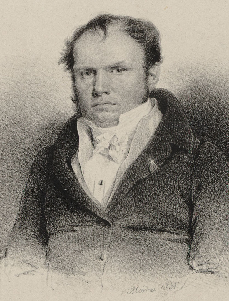 Detail of Portrait of the composer François-Joseph Fétis, 1831 by Anonymous