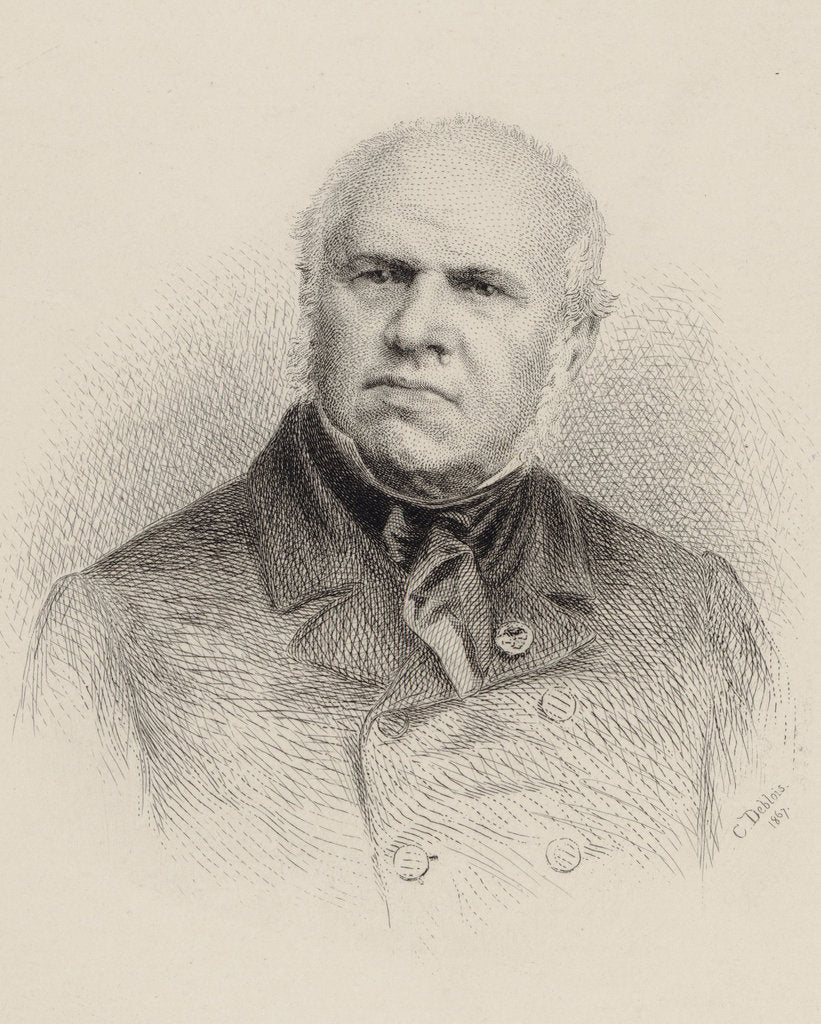 Detail of Portrait of the composer François-Joseph Fétis, 1867 by Anonymous
