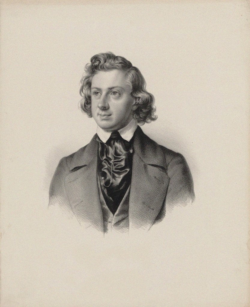 Detail of Portrait of the composer Niels Wilhelm Gade, 1845 by Anonymous