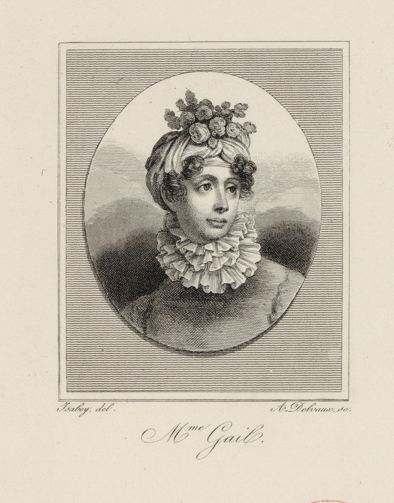 Detail of Portrait of the singer and composer Edmée Sophie Gail, ca 1819 by Anonymous