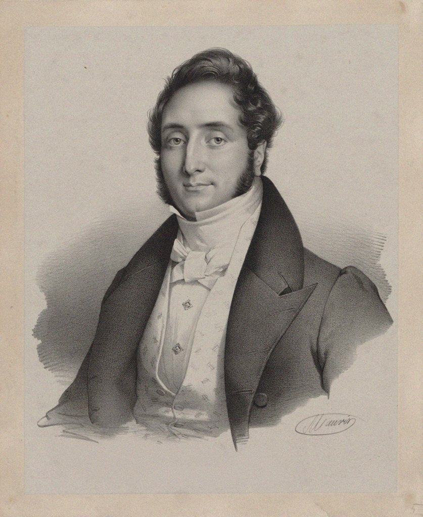 Detail of Portrait of the composer Jacques François Gallay, 1825 by Anonymous