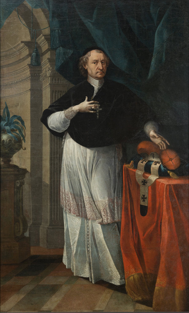 Detail of Portrait of Archbishop Imrich Esterházy, 1735 by Anonymous