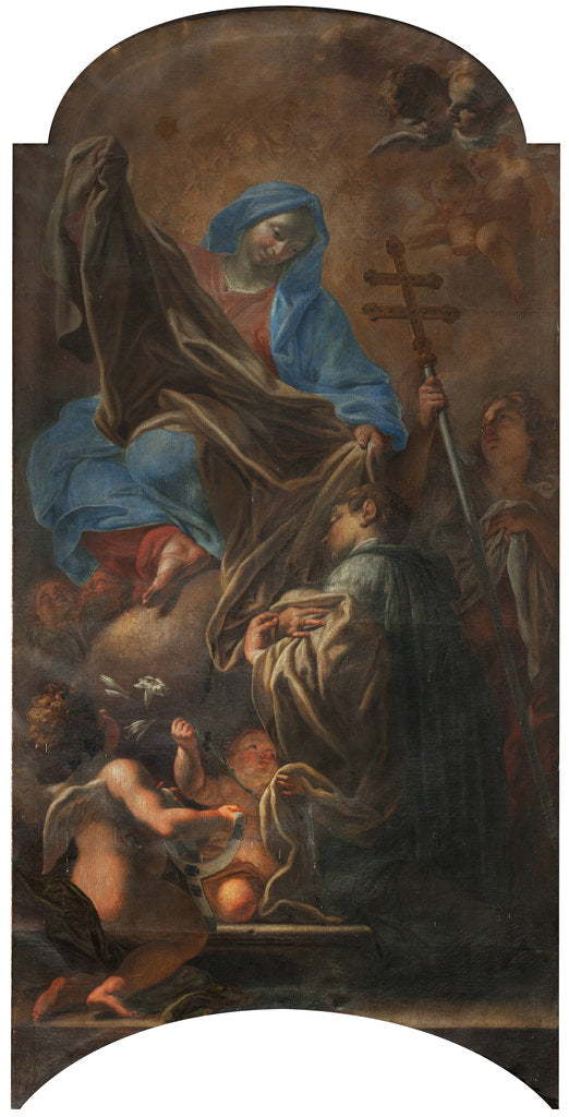 Detail of The Blessed Virgin Mary gives the white habit to Saint Norbert, 1707 by Anonymous