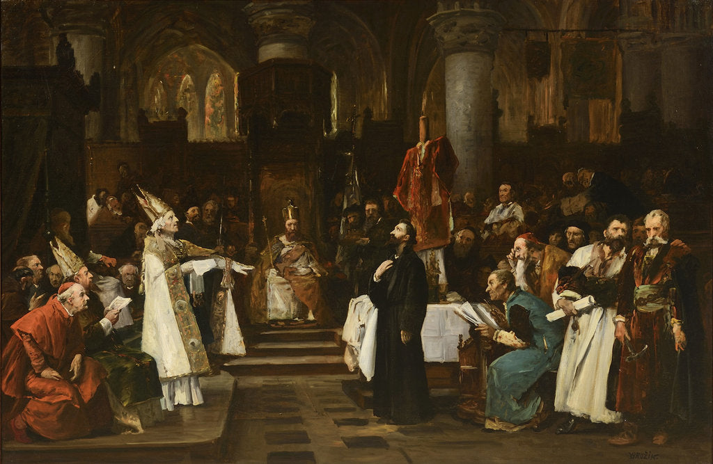 Detail of John Hus before Council of Constance, before 1882 by Anonymous