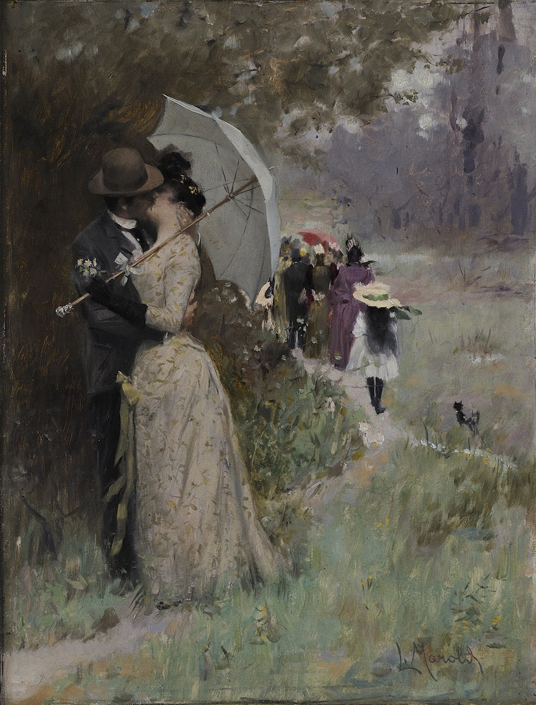 Detail of The Kiss, 1890s by Anonymous