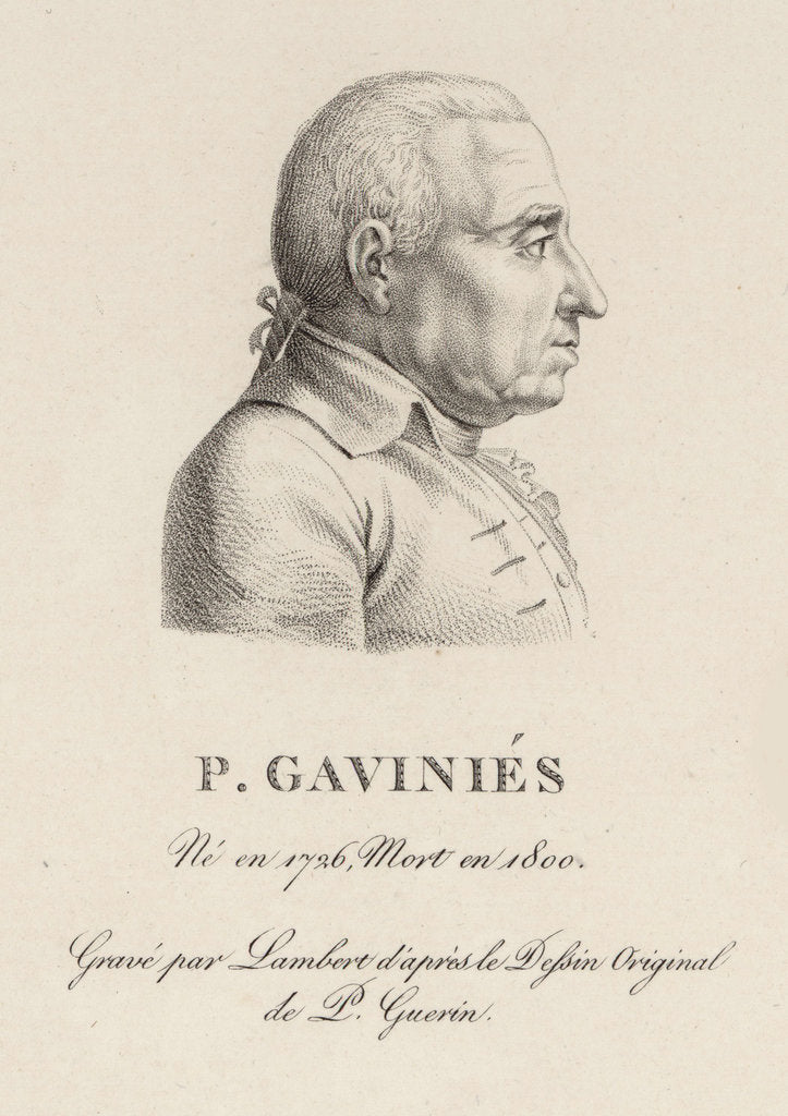Detail of Portrait of the violinist and composer Pierre Gaviniès, 1800s by Anonymous