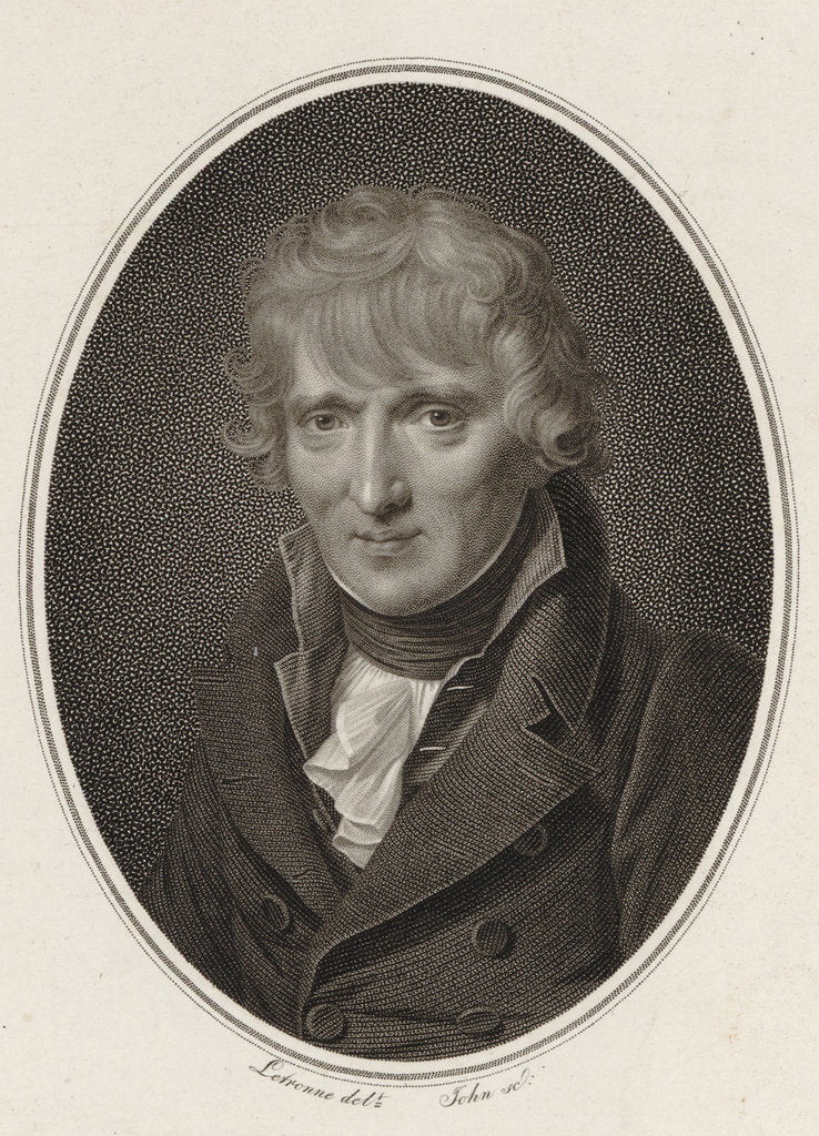 Detail of Portrait of the composer and pianist Josef Gelinek, 1820 by Anonymous