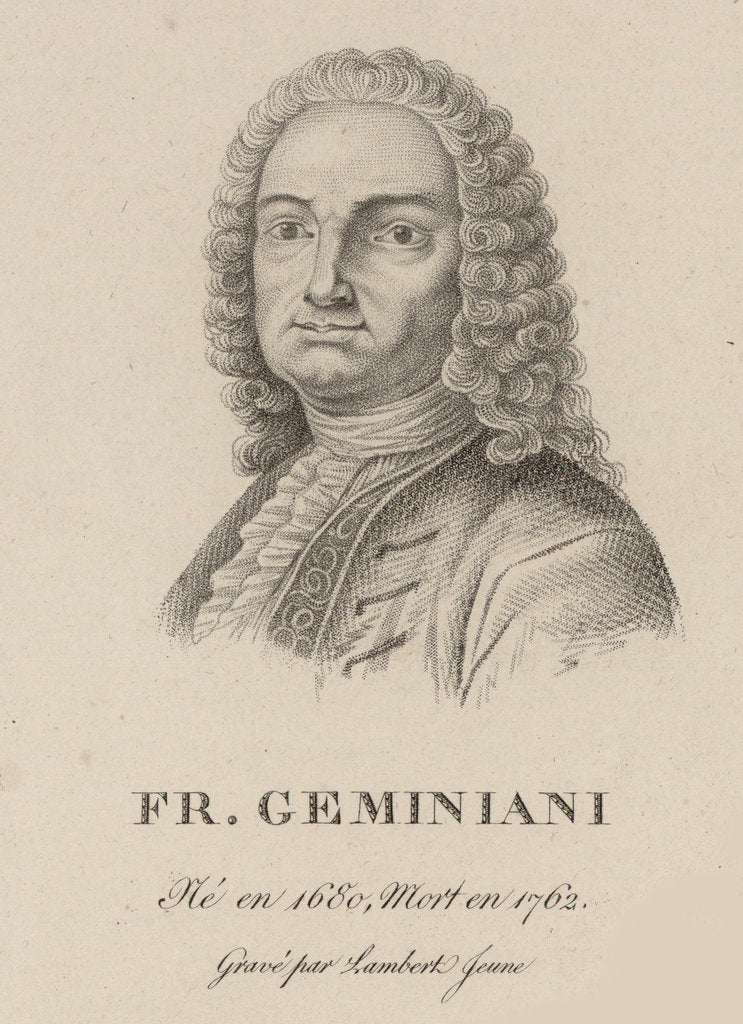 Detail of Portrait of the composer and violinist Francesco Saverio Geminiani, 1810s by Anonymous
