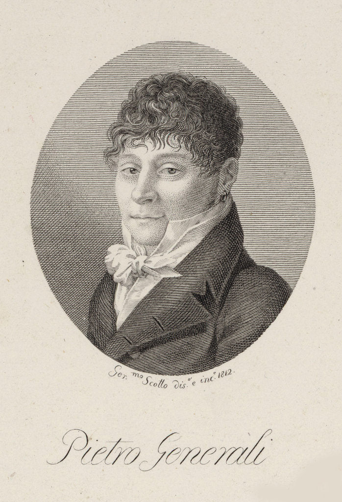 Detail of Portrait of the composer Pietro Generali, 1812 by Anonymous