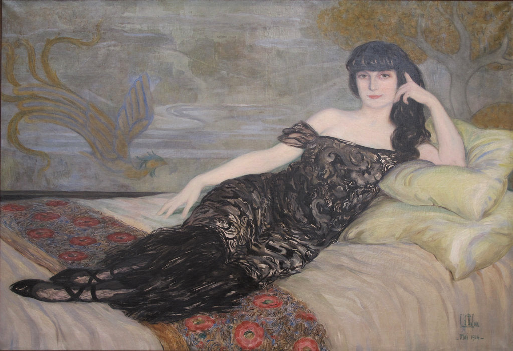 Detail of Portrait of Anna-Elisabeth, Comtesse Mathieu de Noailles, 1914 by Anonymous