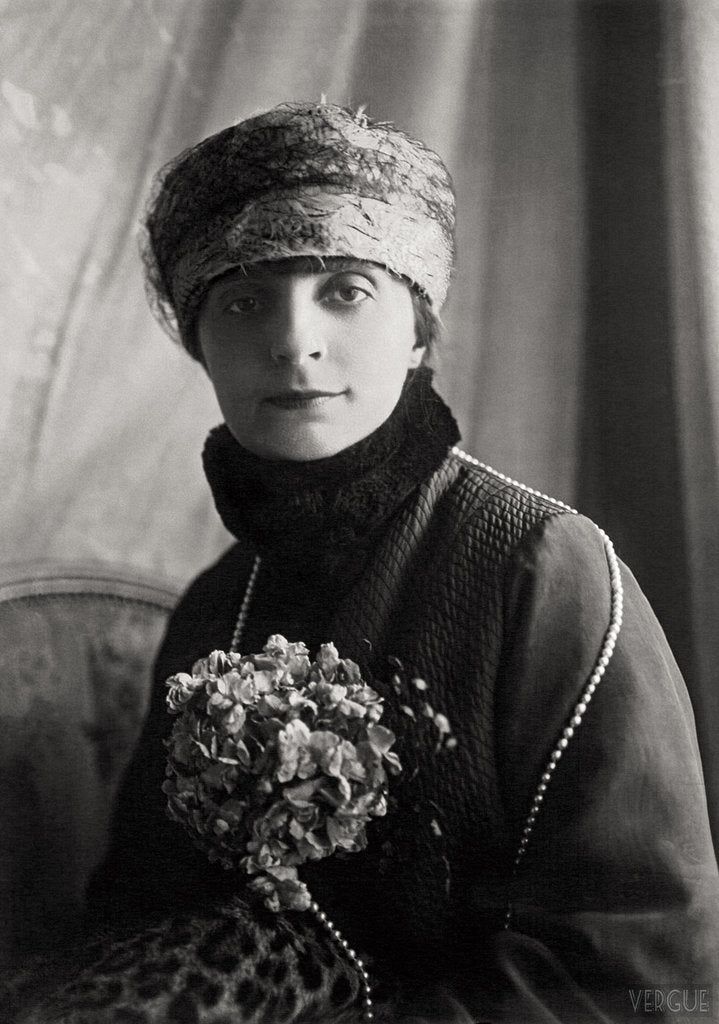 Detail of Portrait of Anna-Elisabeth, Comtesse Mathieu de Noailles, 1922 by Anonymous