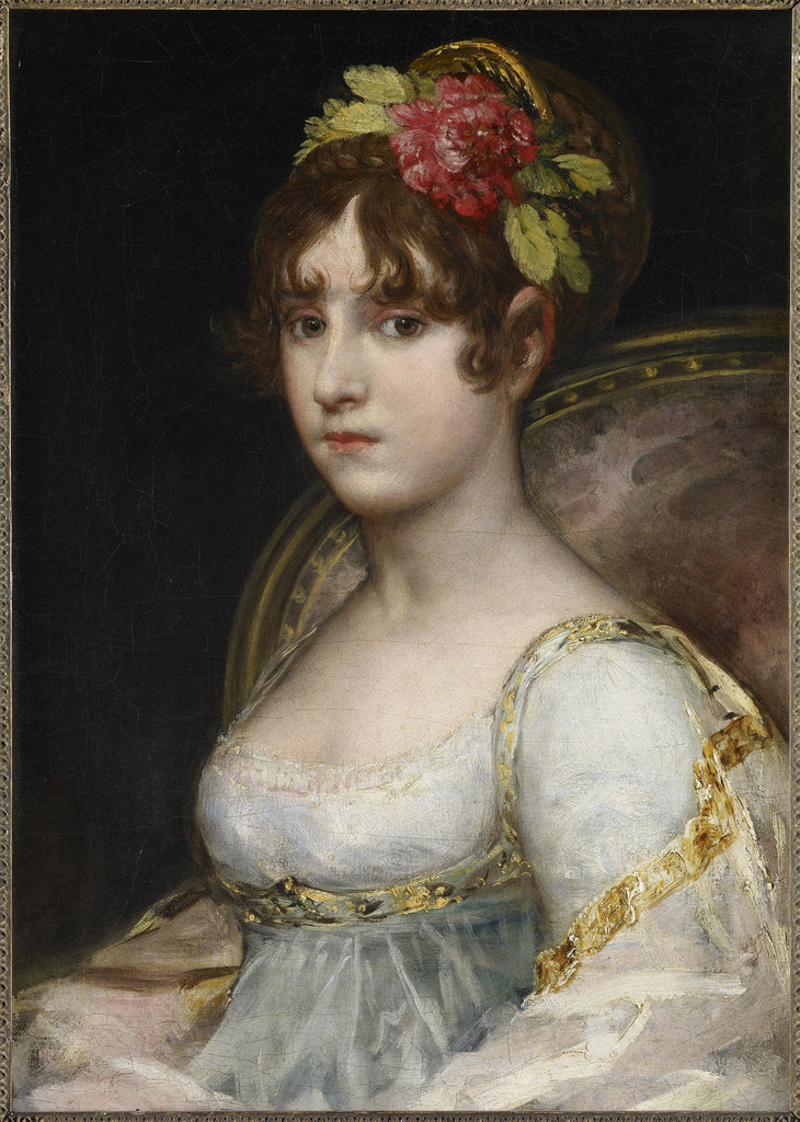 Detail of Portrait of María Ana Teresa de Silva Bazán y Waldstein, Condesa de Haro, ca 1802 by Anonymous