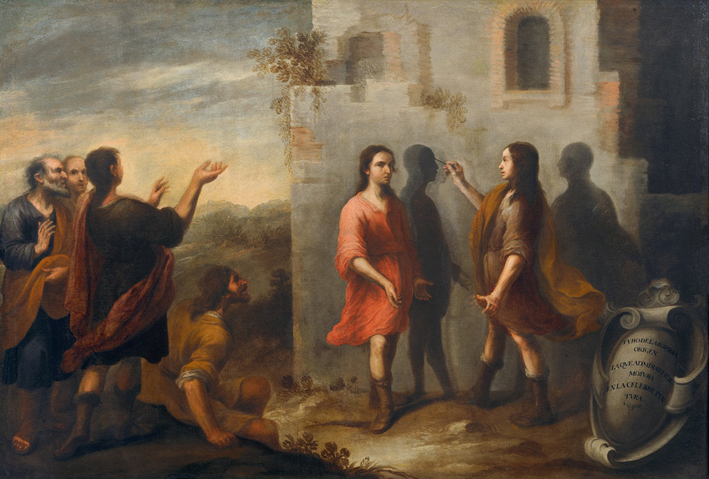 Detail of The invention of the painting, 1665 by Anonymous