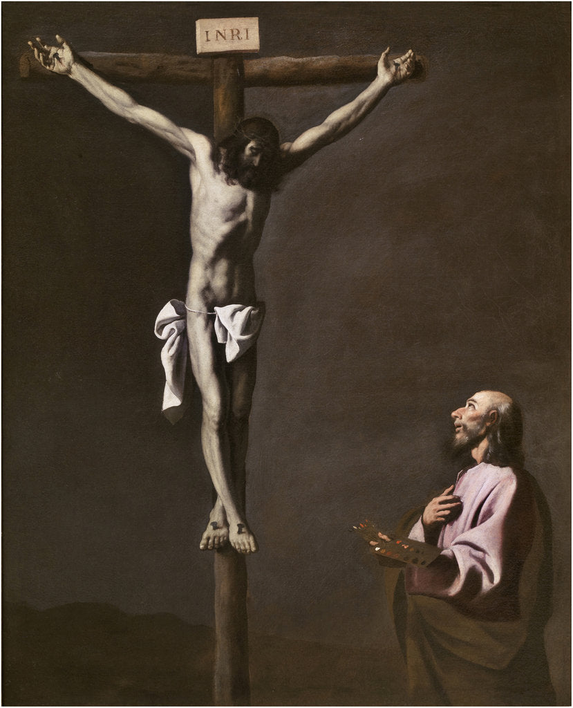 Detail of The Crucified Christ with a Painter, c. 1650 by Anonymous
