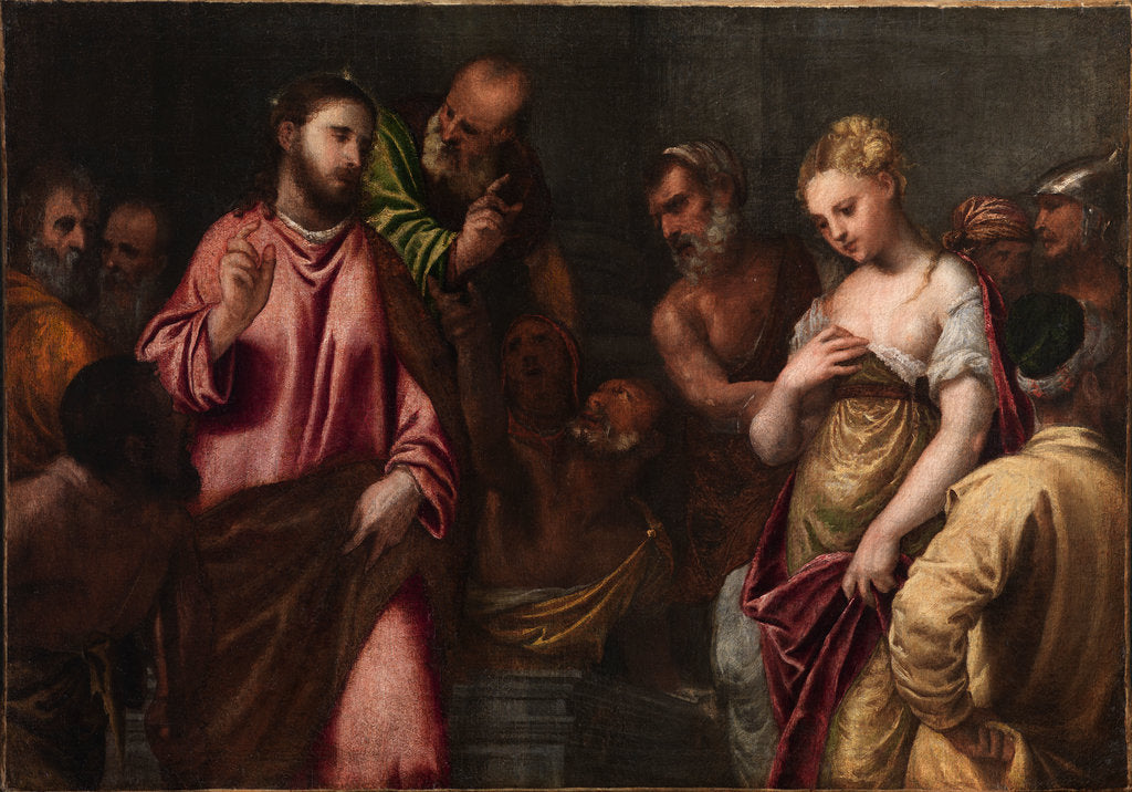 Detail of Christ and the Woman Taken in Adultery, c. 1550 by Anonymous