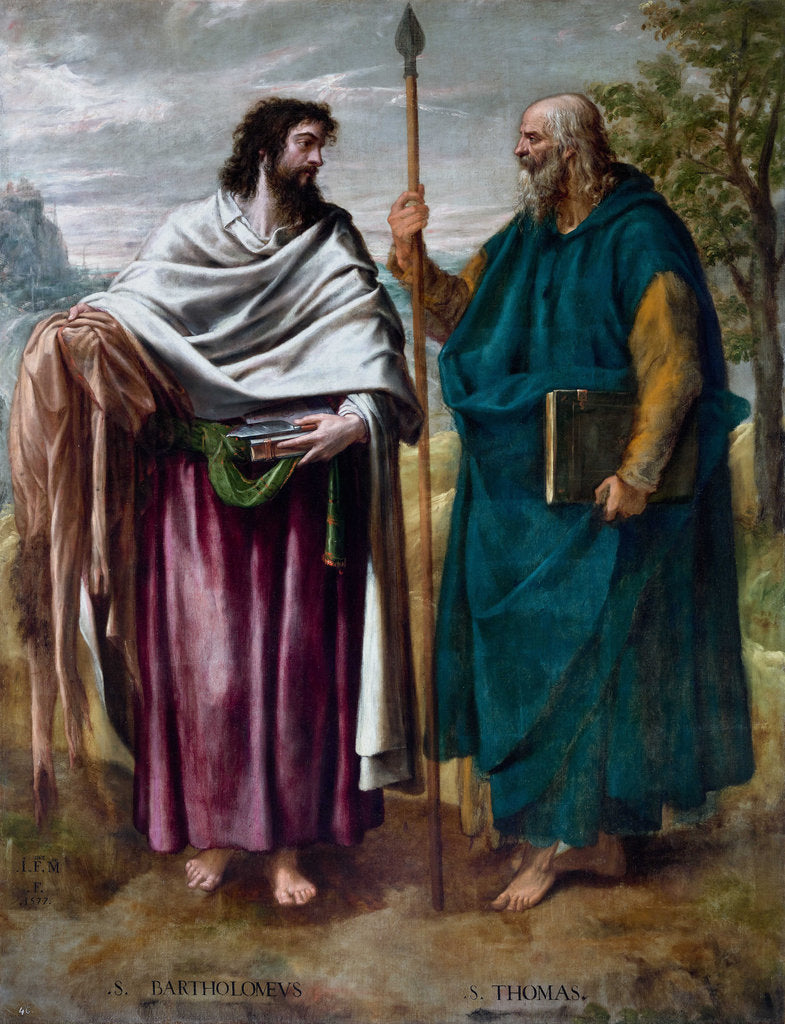 Detail of Saint Bartholomew and Saint Thomas, 1577 by Anonymous