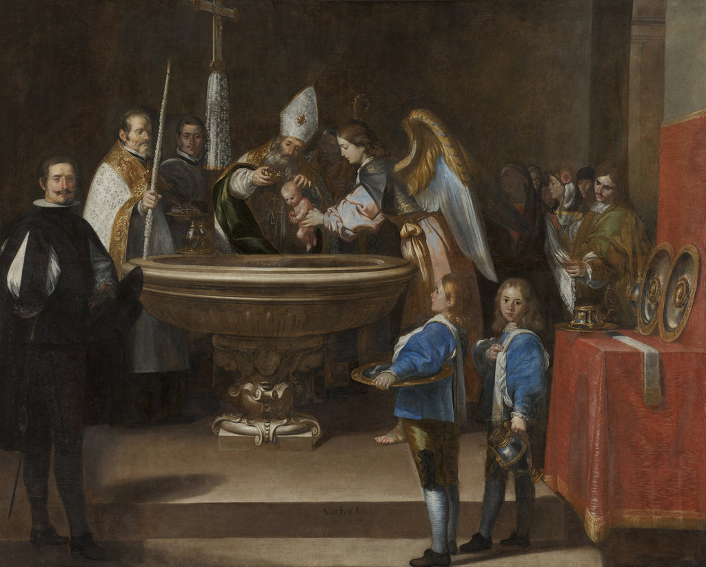 Detail of The Baptism of Saint Francis, ca 1664 by Anonymous