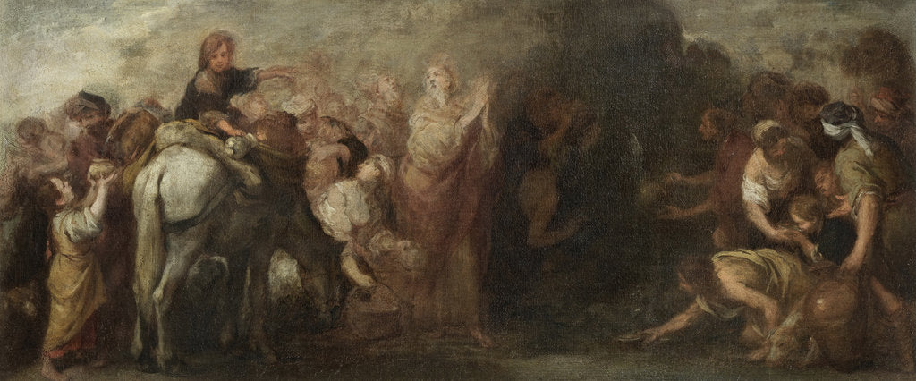 Detail of Moses Striking Water from the Rock, 1670 by Anonymous