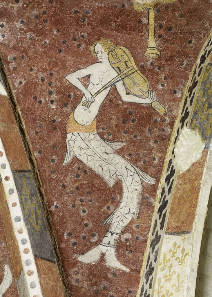 Detail of Siren playing music, First Half of 14th cen by Anonymous