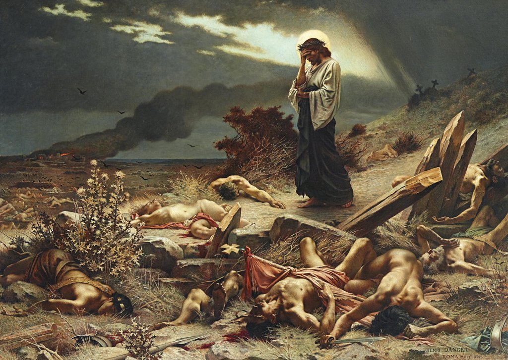 Detail of Aimez-vous les uns les autres or La transgression du commandement, 1892 by Anonymous