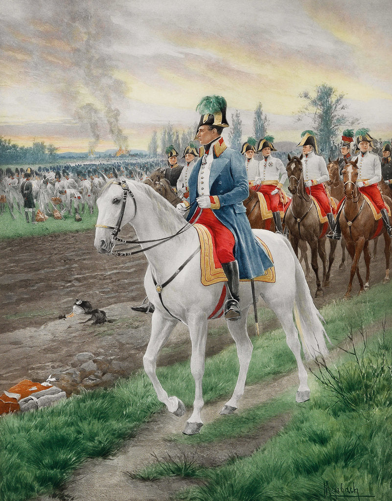 Detail of Archduke Charles of Austria, Duke of Teschen, with his staff, c. 1900 by Anonymous