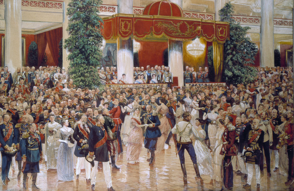Detail of Ball in the Assembly of the Nobility House in St Petersburg on 23 February 1913, 1915 by Anonymous