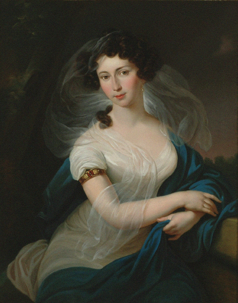 Detail of Baroness Franziska (Fanny) von Arnstein, née Itzig, by Anonymous