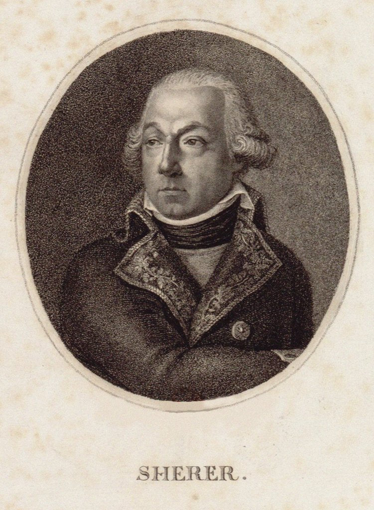 Detail of Barthélemy Louis Joseph Schérer, c. 1800 by Anonymous