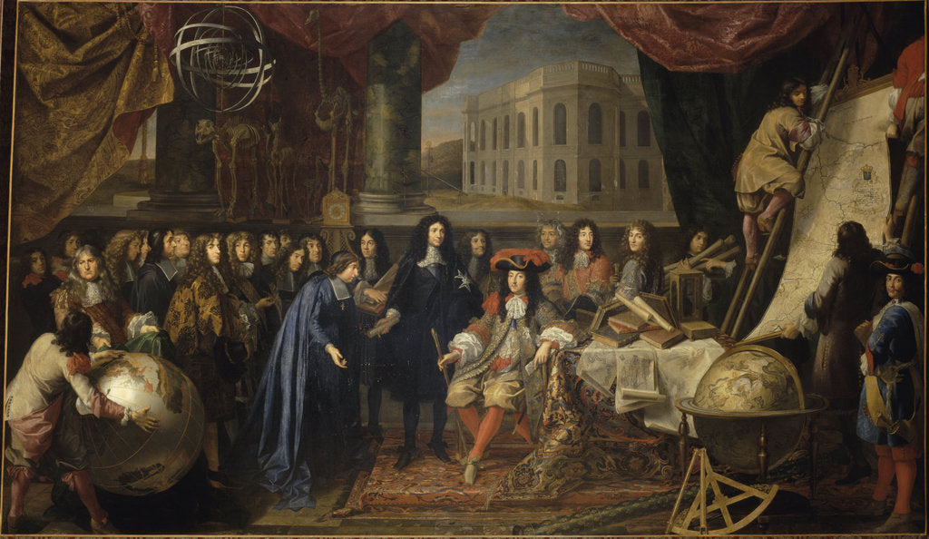 Detail of Colbert Presenting the Members of the Royal Academy of Sciences to Louis XIV in 1667, c. 1680 by Anonymous