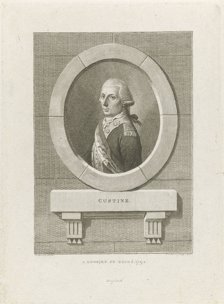Detail of Comte Adam Philippe de Custine, 1792 by Anonymous