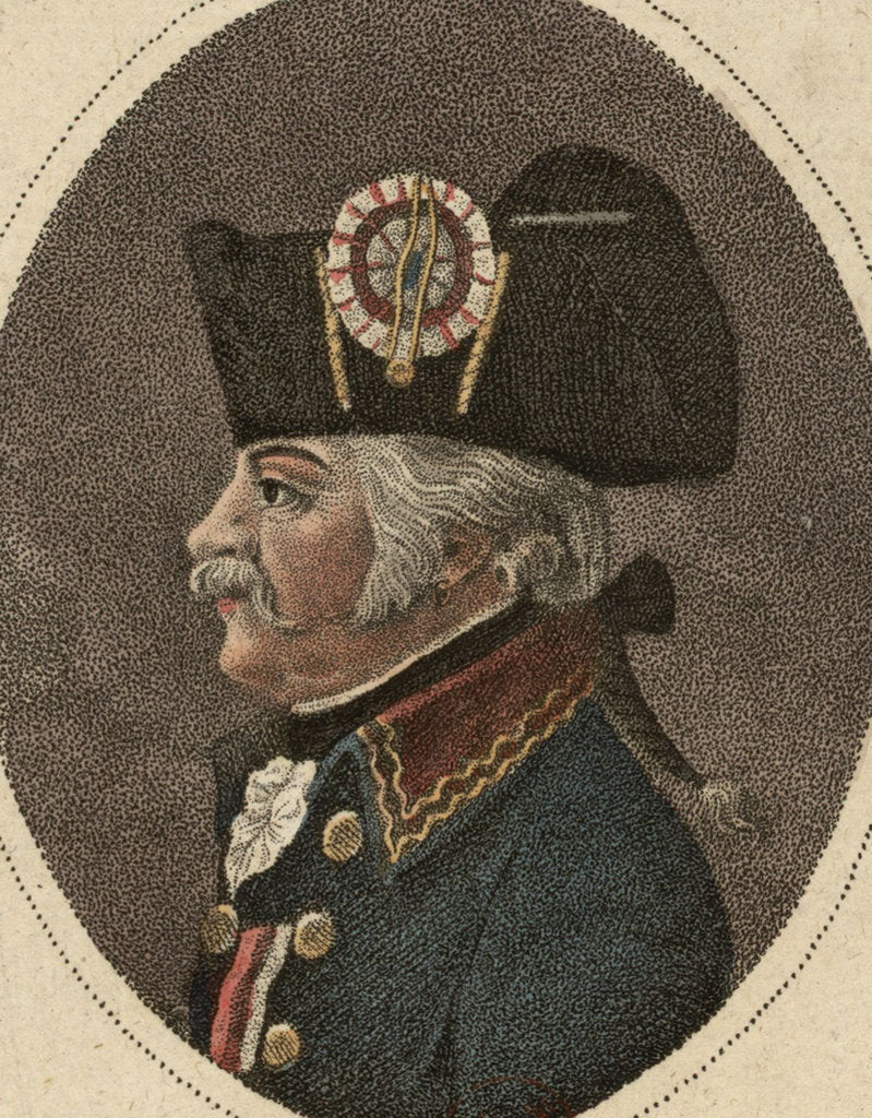 Detail of Comte Adam Philippe de Custine, 1794 by Anonymous