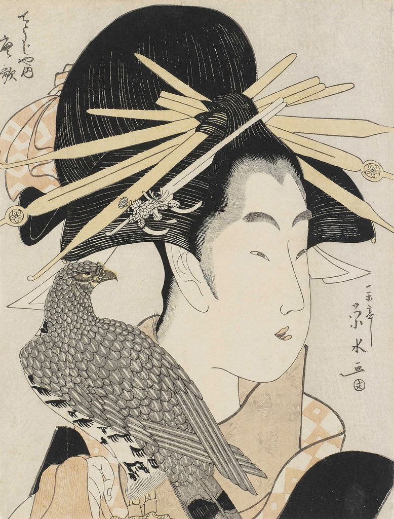 Detail of Courtesan Karuta of the Chojiya, 1790s by Anonymous