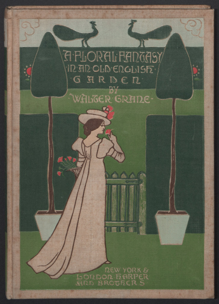 Detail of Cover design for A floral fantasy in an old english garden, 1899 by Anonymous