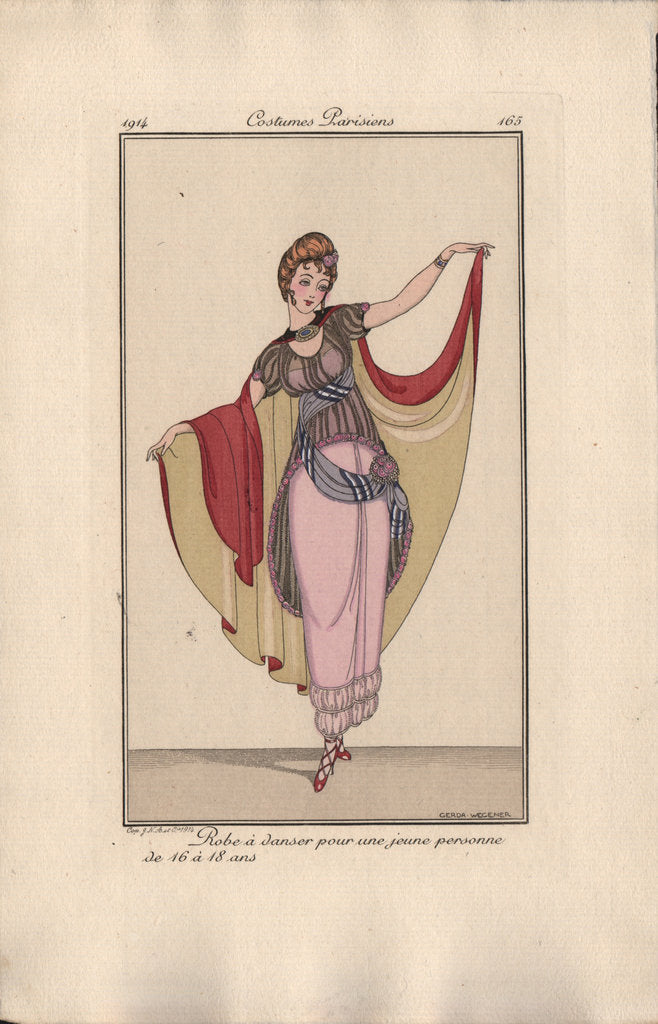 Detail of Dance dress for girls from 16 to 18 years, 1914 by Anonymous