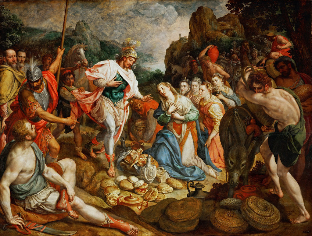 Detail of David and Abigail, ca. 1575 by Anonymous