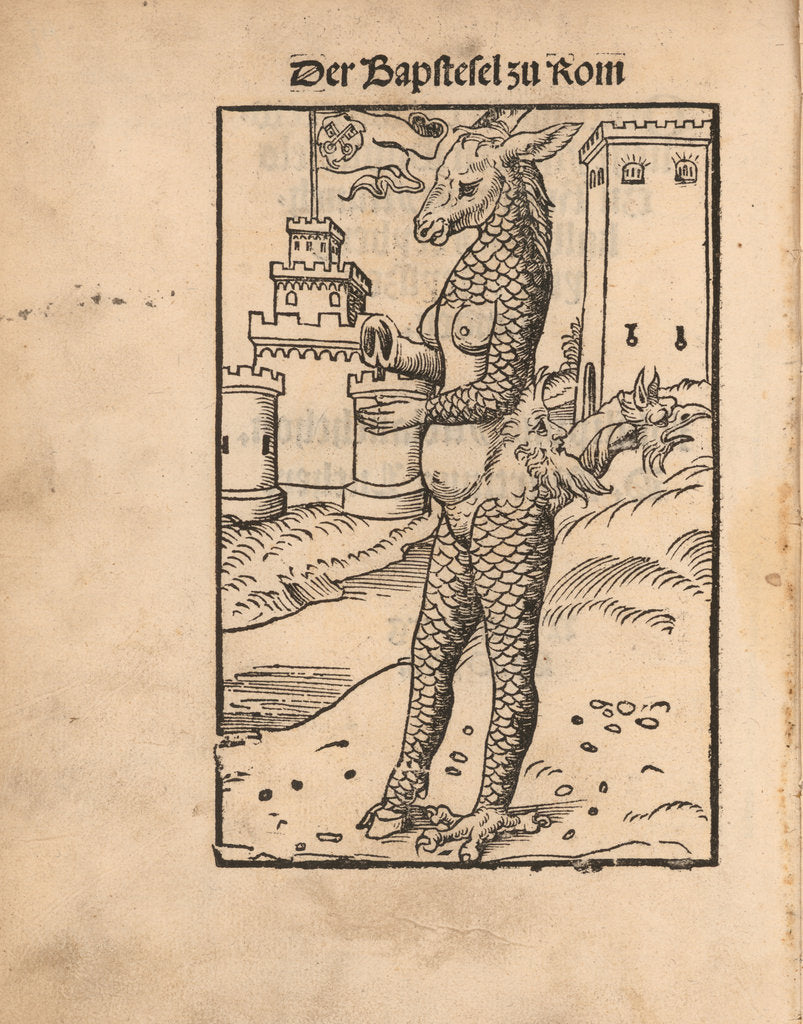 Detail of Der Bapstesel zu Rom (The Papal Ass or The Pope Ass of Rome), 1523 by Anonymous