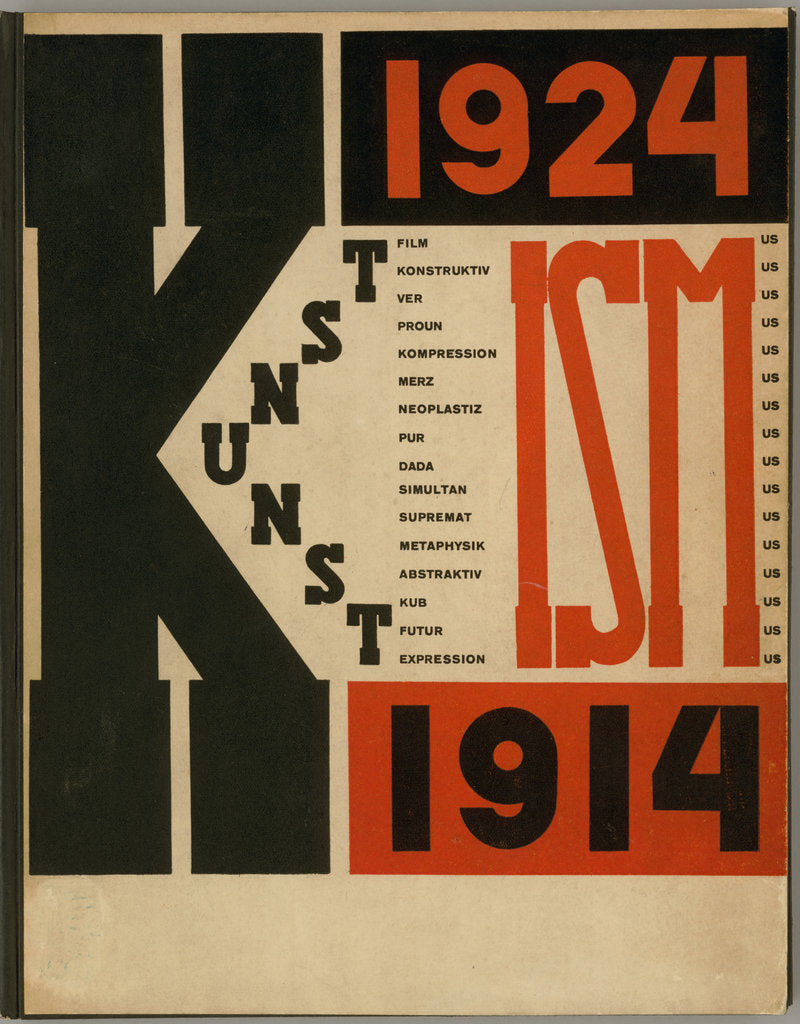 Detail of Die Kunstismen. (The Isms of Art) by El Lissitzky und Hans Arp, 1925 by Anonymous