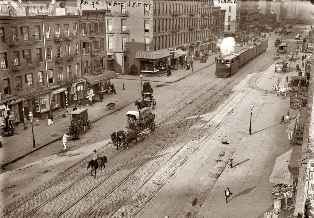 Detail of Eleventh Avenue and New York Central Railroad, c. 1911 by Anonymous