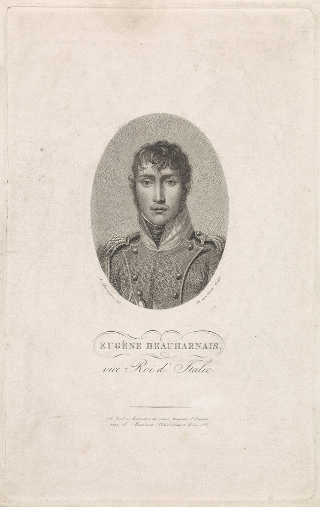 Detail of Eugène de Beauharnais, Viceroy of the Kingdom of Italy, Grand Duke of Frankfurt, Duke of by Anonymous