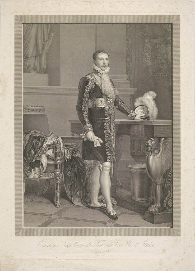 Detail of Eugène de Beauharnais, Viceroy of the Kingdom of Italy, Grand Duke of Frankfurt, Duke of by Anonymous