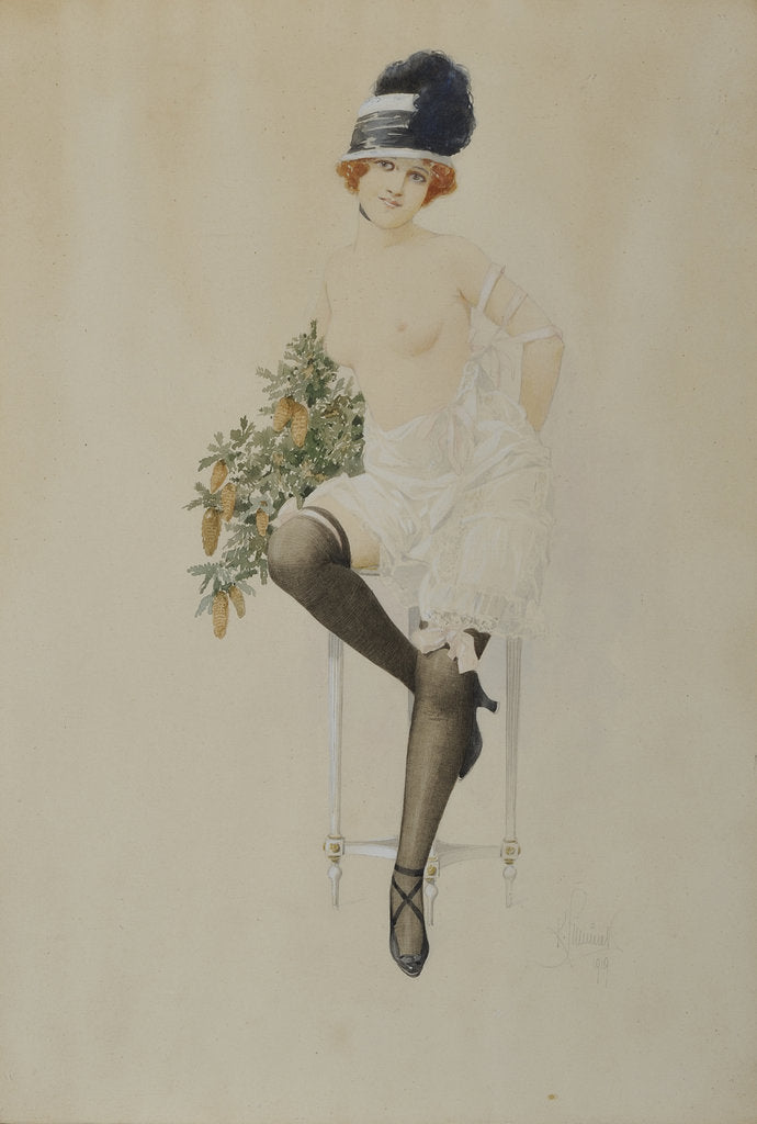 Detail of Female Nude, 1919 by Anonymous