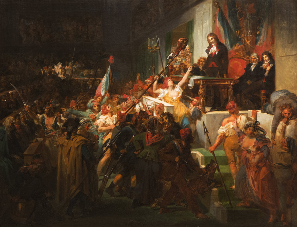 Detail of François Antoine de Boissy dAnglas saluting Jean Férauds head during the Prairial uprising, 1830 by Anonymous