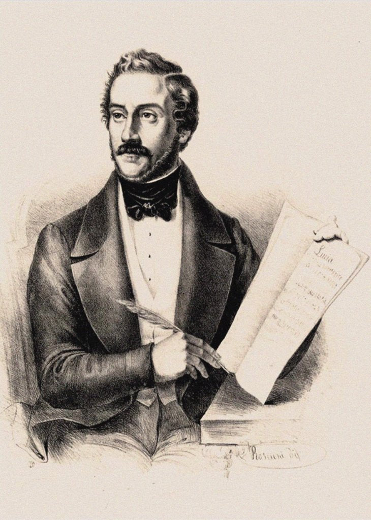 Detail of Gaetano Donizetti working on the opera Lucia di Lammermoor, by Anonymous
