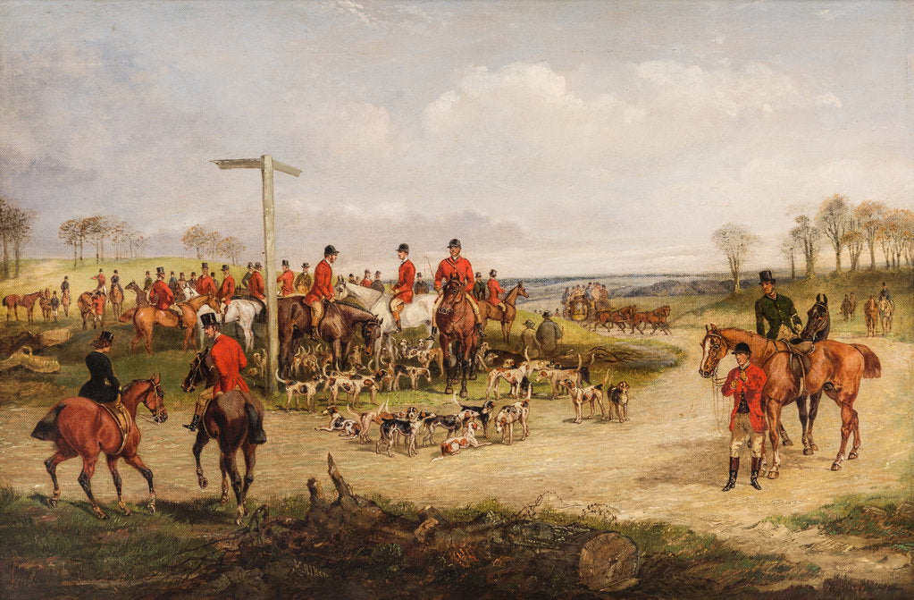 Detail of Gathering for the Hunt, by Anonymous