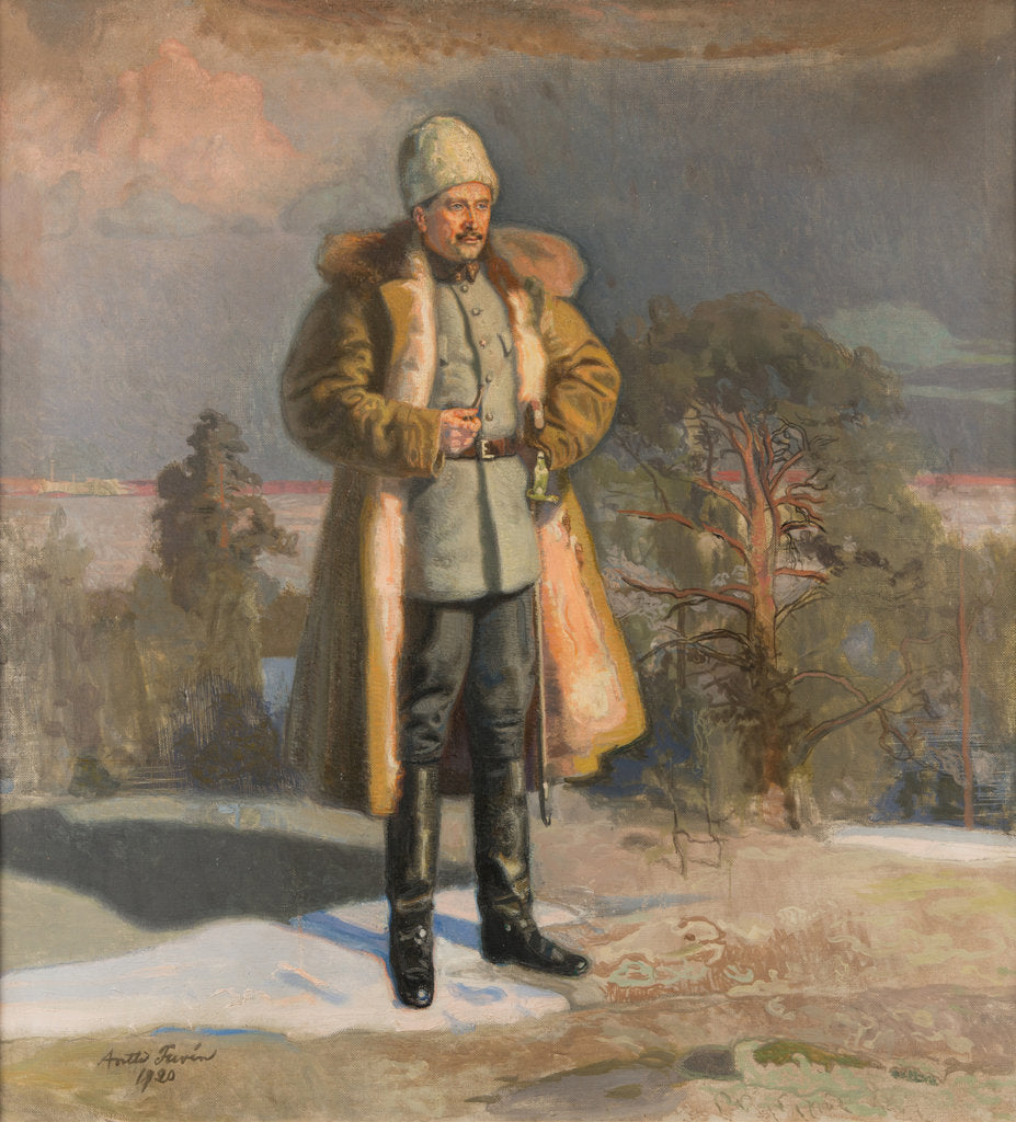 Detail of General Mannerheim watching the Battle of Tampere, 1920 by Anonymous