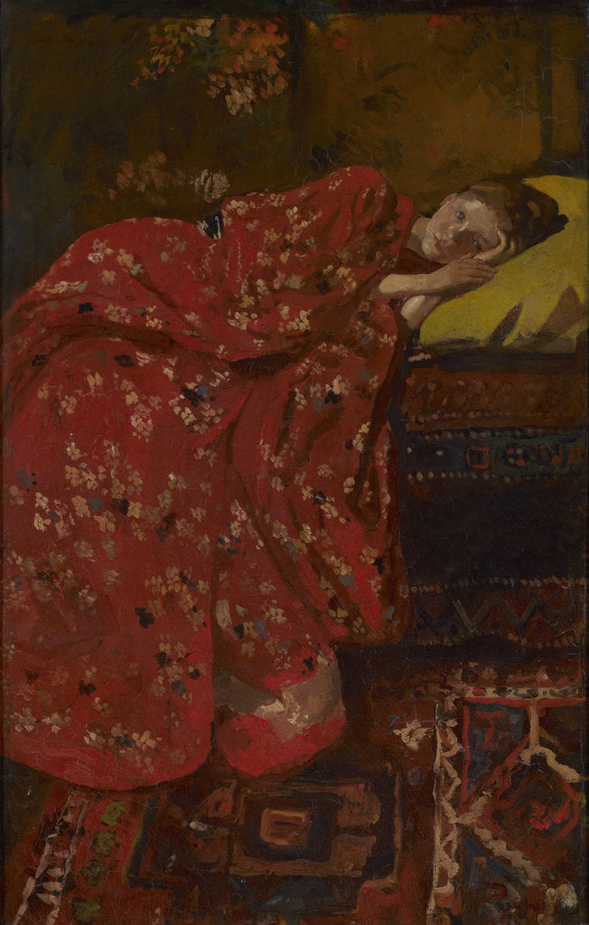 Detail of Girl in a Red Kimono (Geesje Kwak), c. 1895 by Anonymous