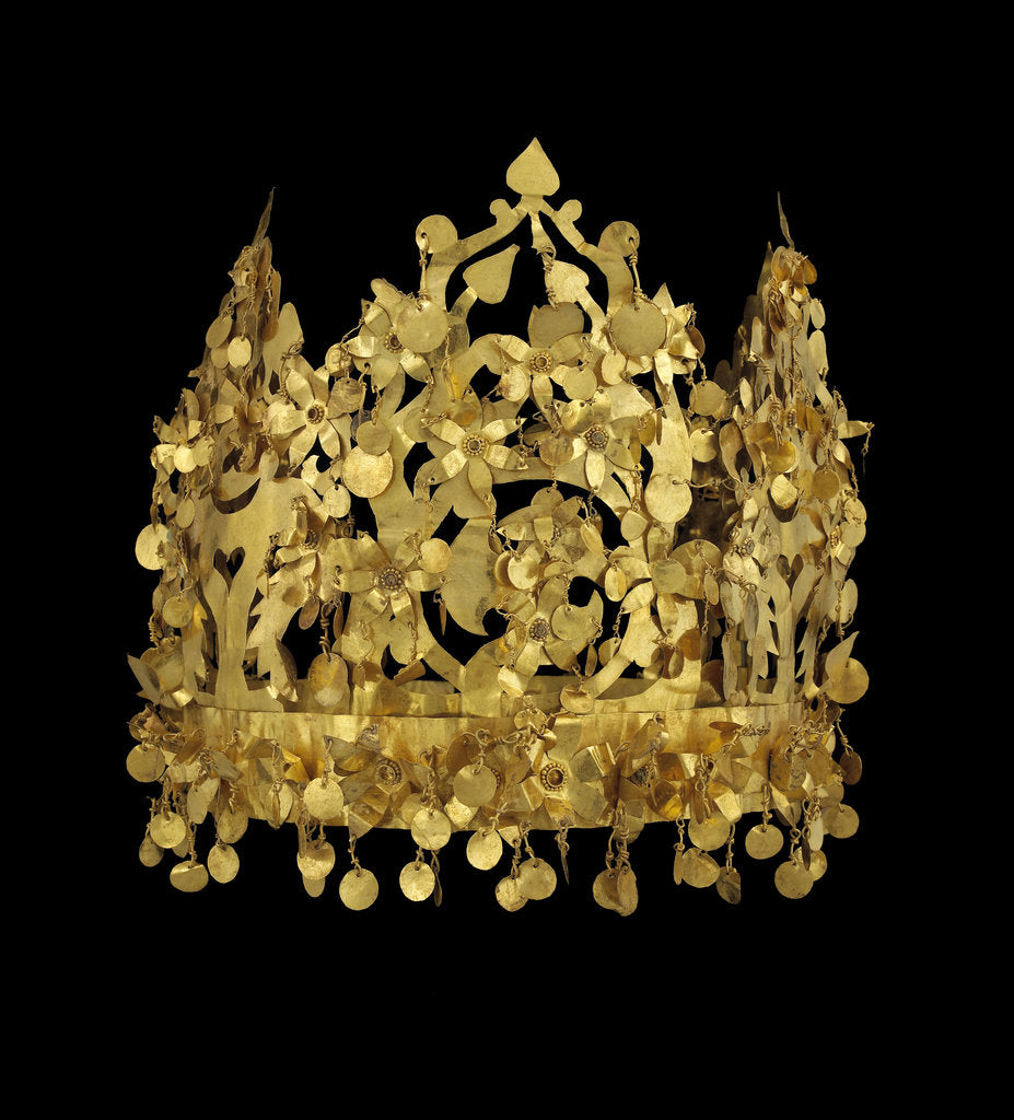 Detail of Gold crown from Tillya Tepe, 1st century by Anonymous
