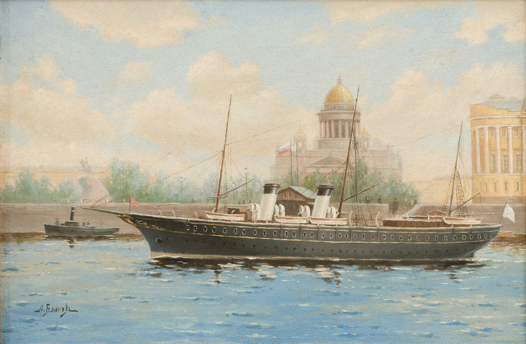 Detail of Imperial Yacht Standart on the Neva River, by Anonymous