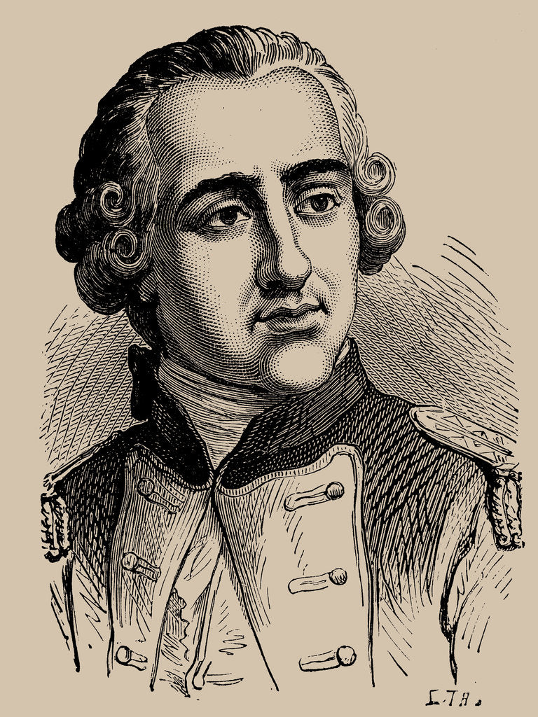 Detail of Jean-Baptiste-Donatien de Vimeur, comte de Rochambeau, 1889 by Anonymous